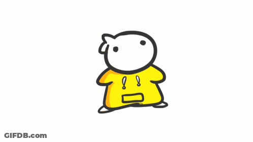 Person With Exclamation Point On Chest GIF