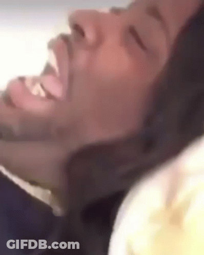 Person With Eyes Closed And Mouth Open GIF