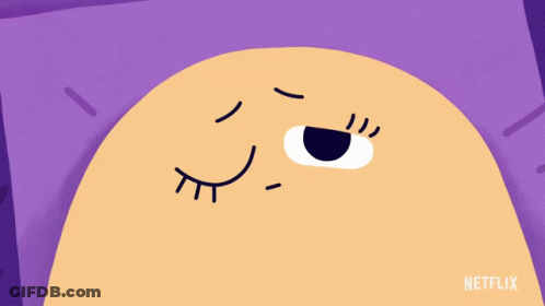 Person With Eyes Closed And Netflix Logo GIF