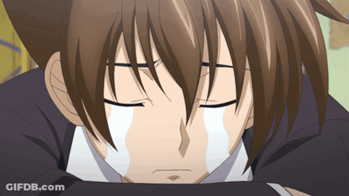 Person With Eyes Closed And Tear GIF