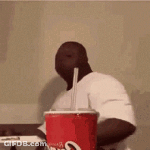Person With Fried Chicken Sandwich, Fries, Coca-Cola Can GIF