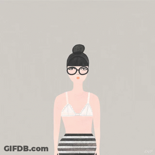 Person With Glasses And Striped Shirt ZNP GIF