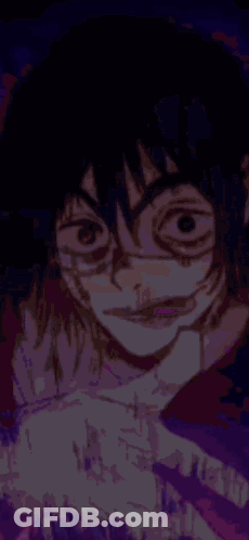 Person With Glasses On Purple Background GIF