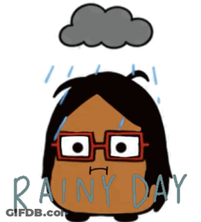 Person With Glasses Rainy Day GIF