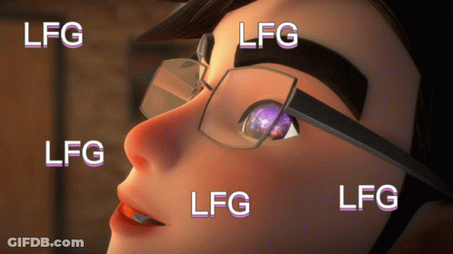 Person With Glasses Surrounded By LFG GIF
