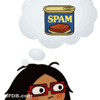 Person With Glasses Thinking About Spam GIF