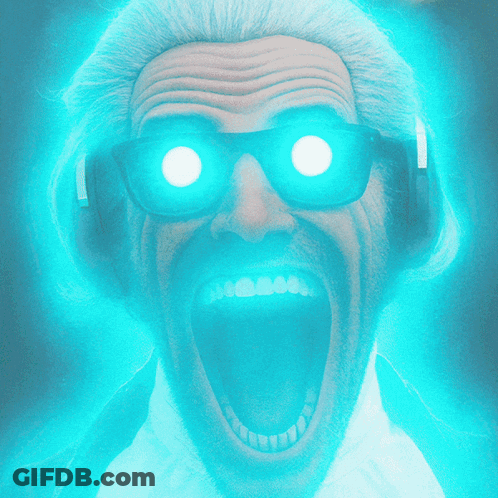 Person With Glowing Blue Eyes GIF