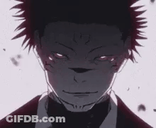 Person With Glowing Eyes And Purple Shirt GIF