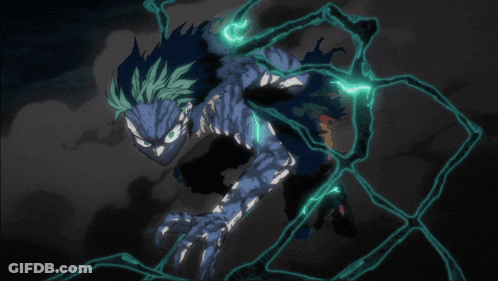 Person With Green Lightning Arms GIF