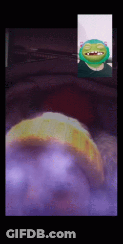 Person With Green Mask On Video Call GIF