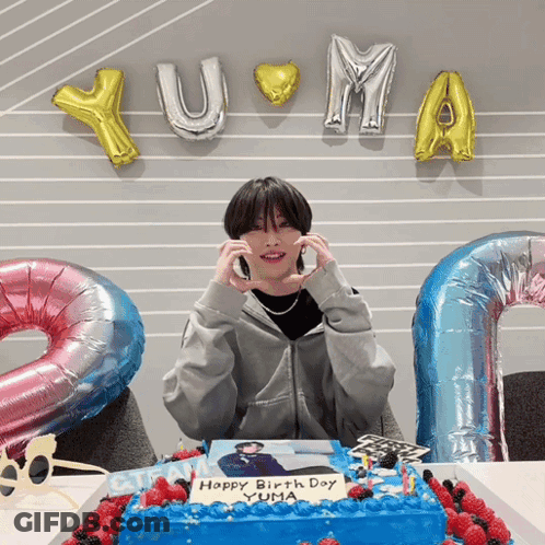 Person With Happy Birthday Yuma Cake GIF