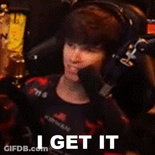 Person With Headphones Saying I Get It GIF