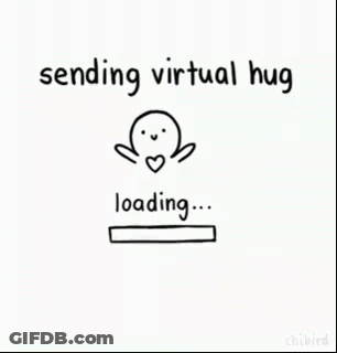 Person With Heart Sending Virtual Hug Loading Hug Sent GIF