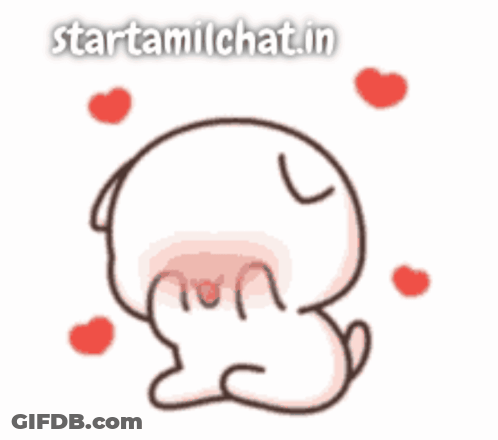 Person With Hearts And StartTamilChat.in GIF