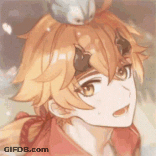 Person With Horns And Bird On Head GIF