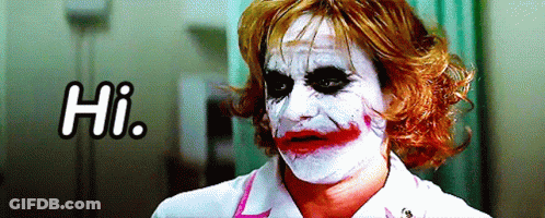 Person With Joker Makeup Saying Hi GIF