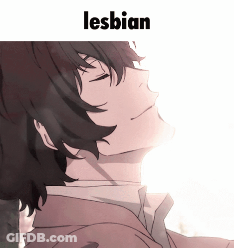 Person With Lesbian Text GIF