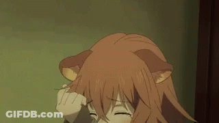 Person With Lion Ear Petting Girl's Head GIF