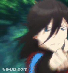 Person With Long Hair And Blue Eyes GIF