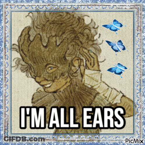 Person With Mask Saying I'm All Ears GIF