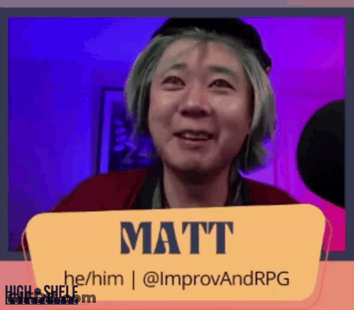 Person With Matt Name Tag GIF