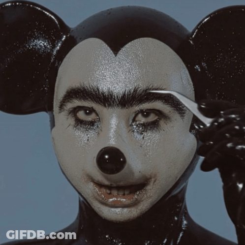 Person With Mickey Mouse Mask GIF