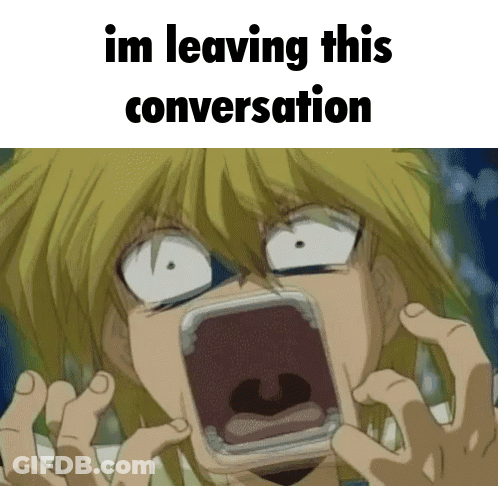 Person With Mouth Open Saying Im Leaving GIF