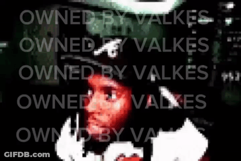 Person With Owned By Valkes Text GIF