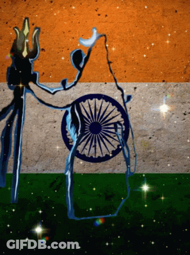 Person With Peace Sign And India Flag GIF