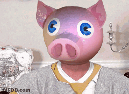 Person With Pig Mask GIF