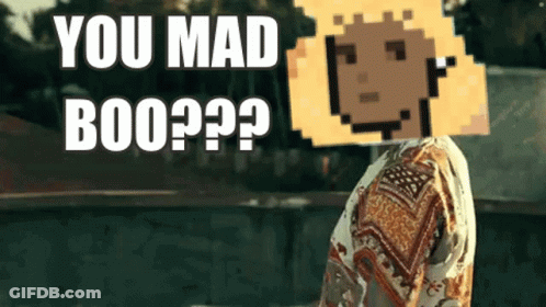 Person With Pixelated Face Says You Mad Boo ?? GIF