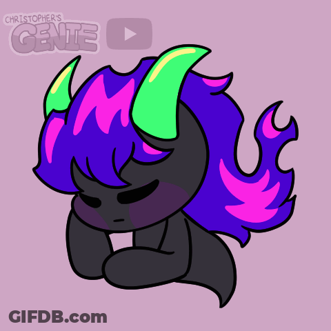 Person With Purple And Pink Hair Christopher's Gente GIF