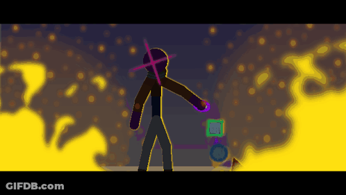Person With Purple Cross On Chest GIF