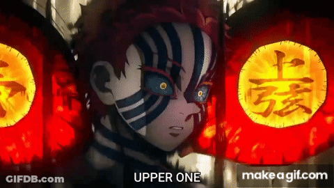 Person With Red And White Striped Face GIF