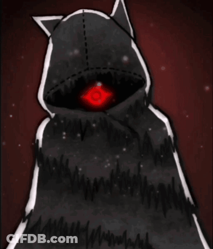 Person With Red Eye And Hood GIF
