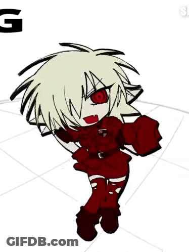 Person With Red Eyes And G Letter GIF