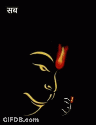 Person With Red Flower On Forehead GIF