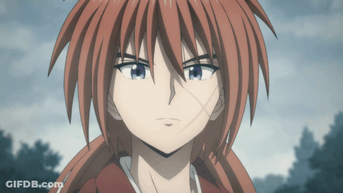 Person With Red Hair And Purple Eyes Close Up GIF