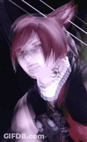Person With Red Hair And Red Eyes GIF