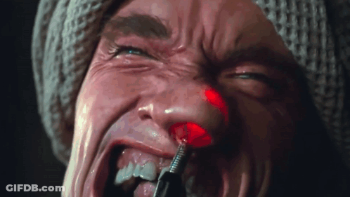 Person With Red Light On Nose GIF