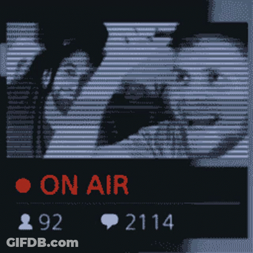 Person With Red On Air Sign GIF