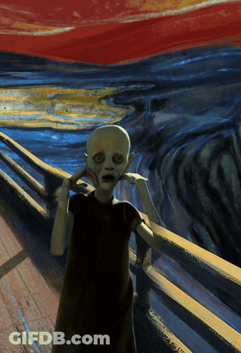 Person With Scary Face GIF