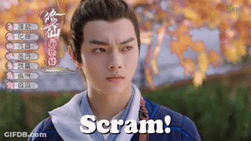 Person With Scram On Face GIF