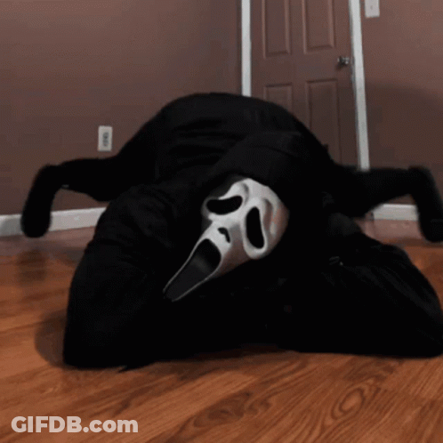 Person With Scream Mask GIF