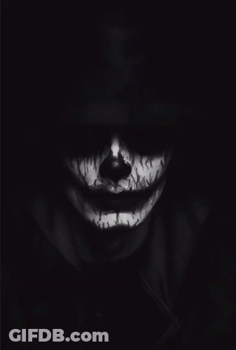 Person With Skeleton Face Paint GIF