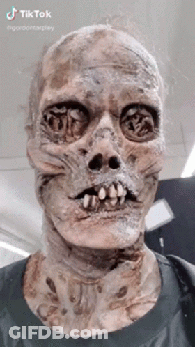 Person With Skeleton Mask GIF