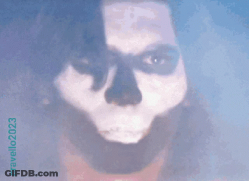 Person With Skull Face Paint Saying Peyote GIF