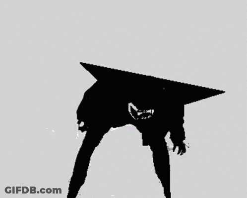 Person With Skull On Shirt Silhouette GIF