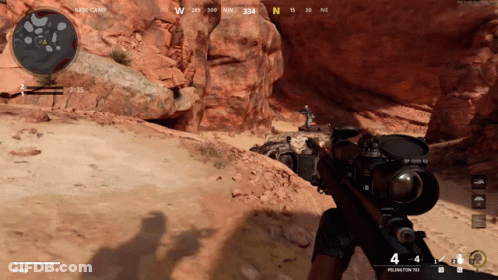 Person With Sniper Rifle Number 4 Scope GIF