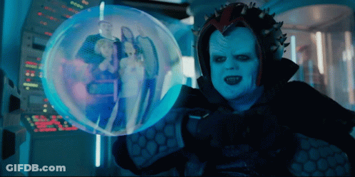 Person With Spiky Hair Holding Bubble With Family GIF